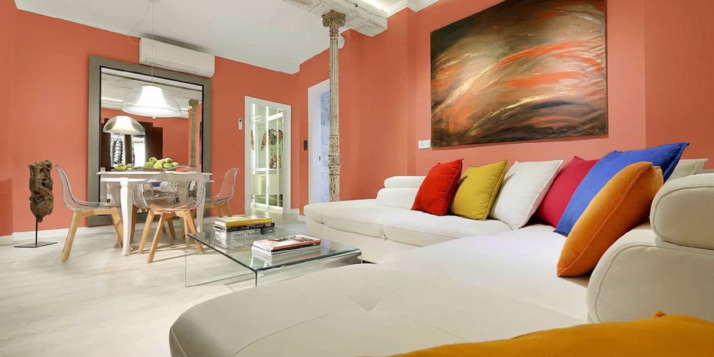 Warm Terracotta #C06B4E in a bright living room